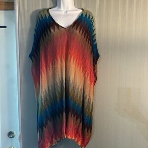 Boston Proper multi colored poncho